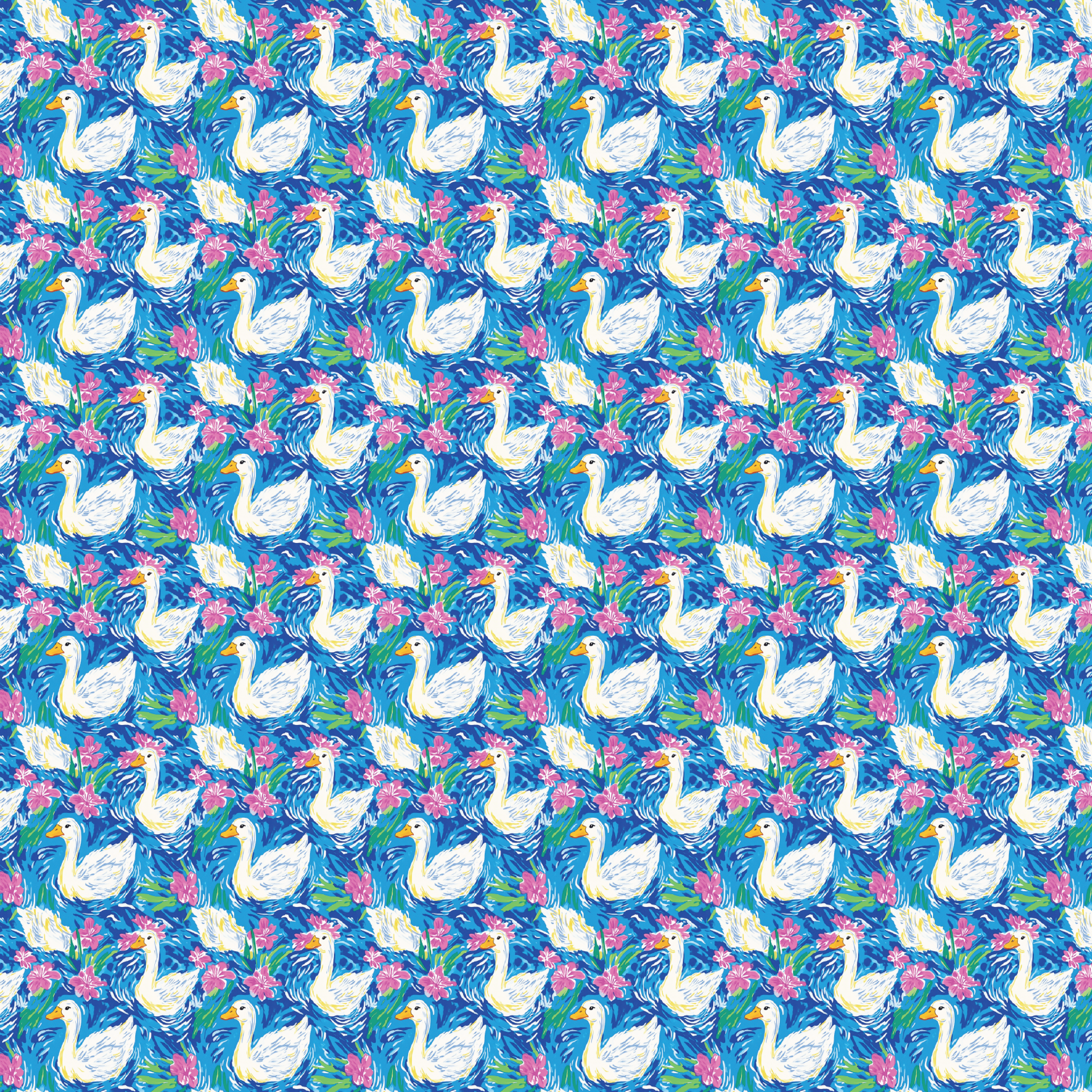 P1194 | Preppy Goose - Blue Pattern Acrylic Sheets - CMB Pattern Acrylic
